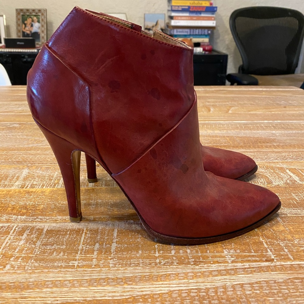 Maison Martin Margiela red booties